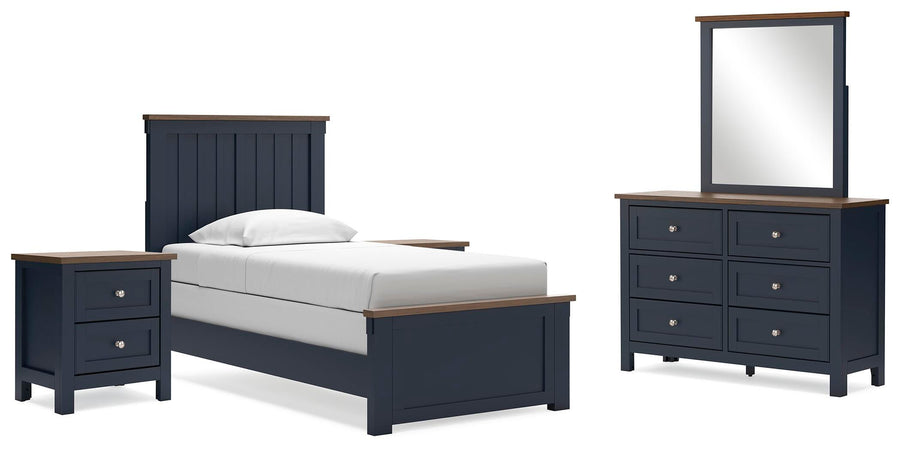 Landocken Panel Bed, Dresser, Mirror and 2 Nightstands