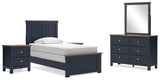 Landocken Panel Bed, Dresser, Mirror and 2 Nightstands