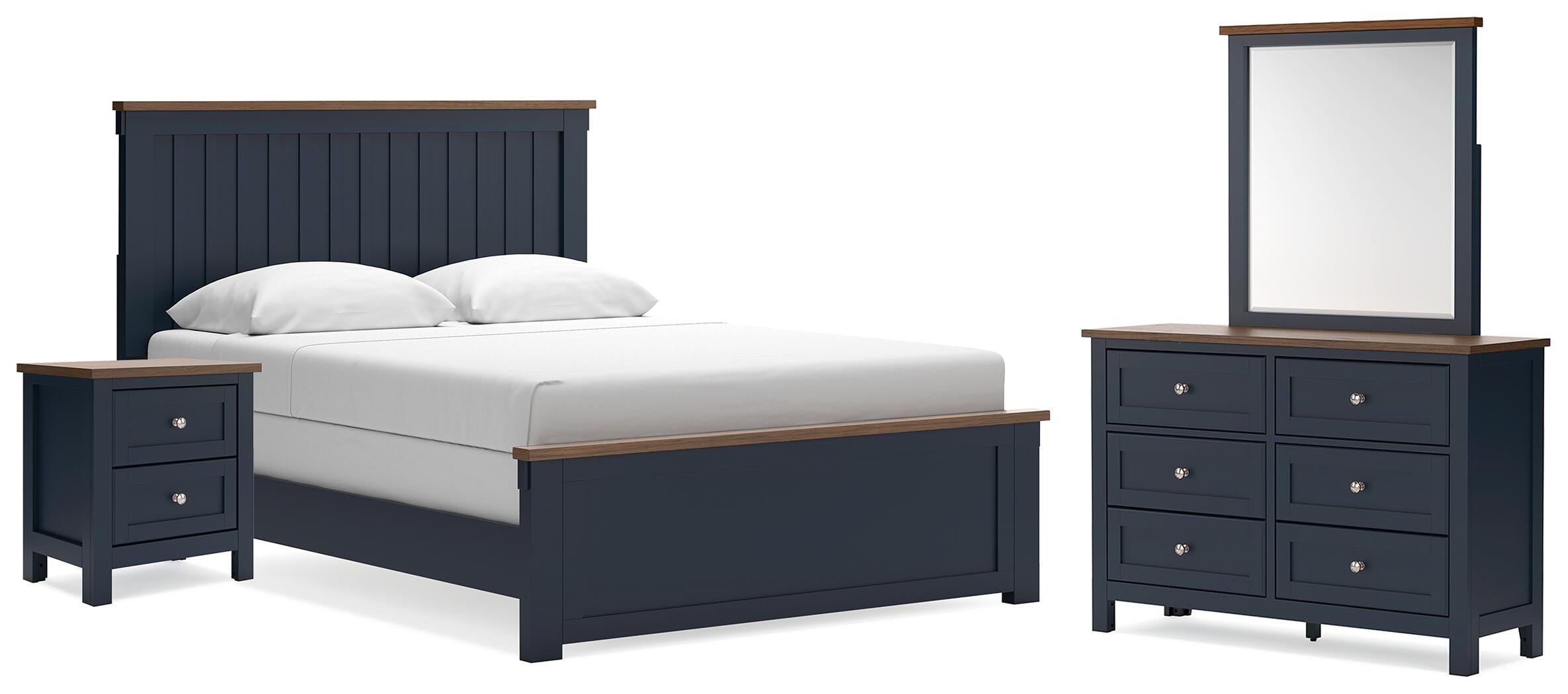 Landocken Panel Bed, Dresser, Mirror and Nightstand