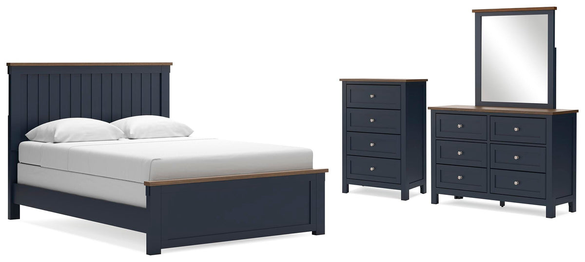 Landocken Panel Bed, Dresser, Mirror and Chest