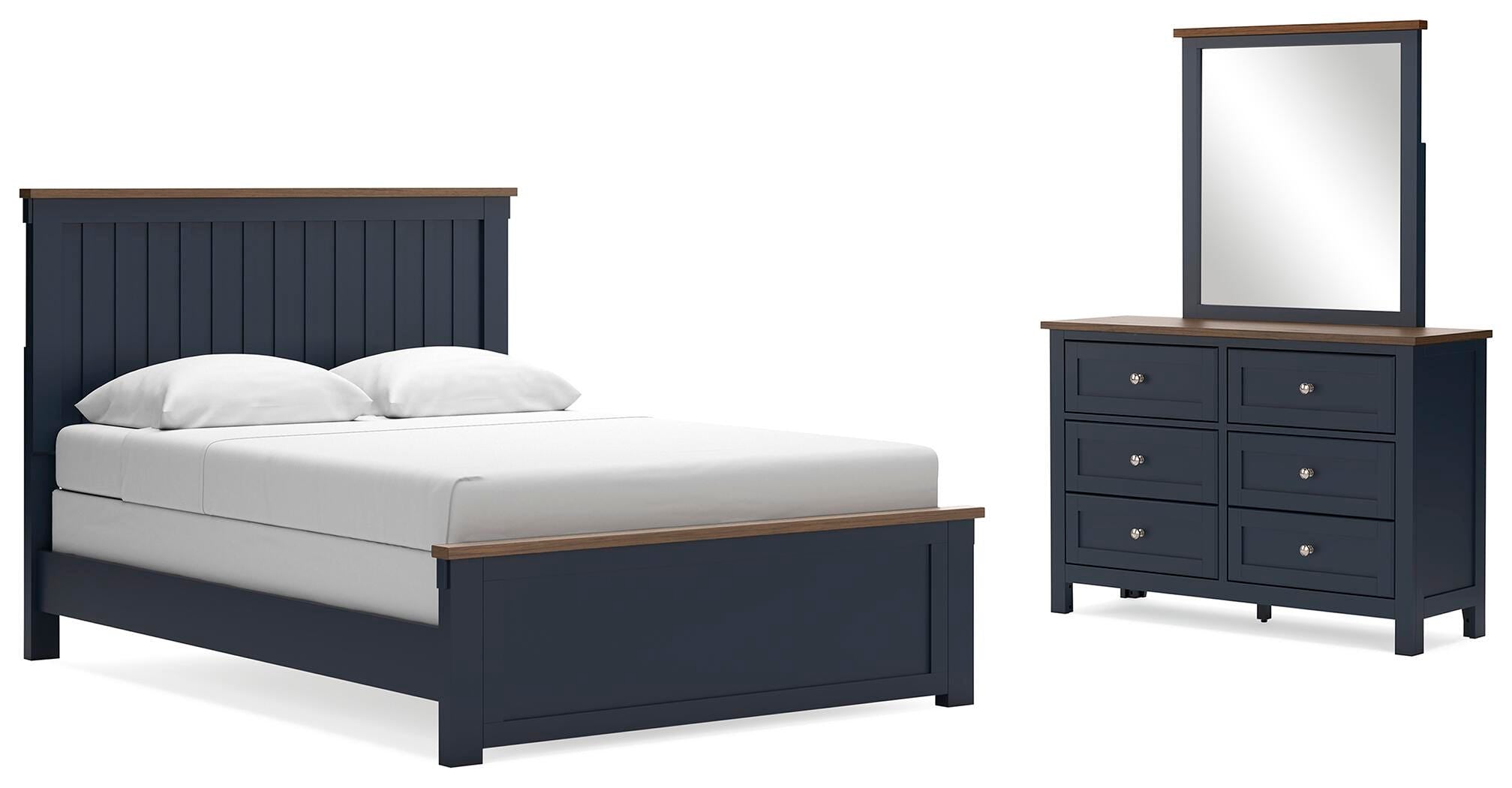 Landocken Panel Bed, Dresser and Mirror
