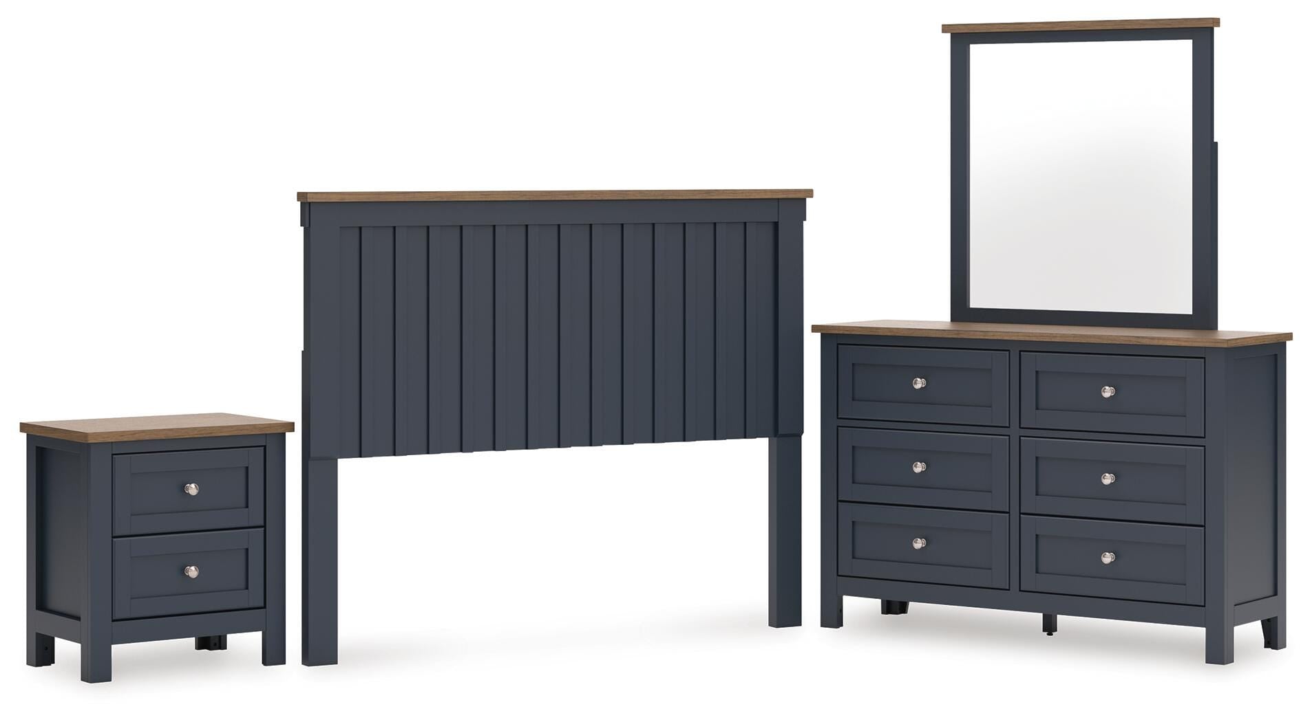 Landocken Panel Headboard, Dresser, Mirror and Nightstand