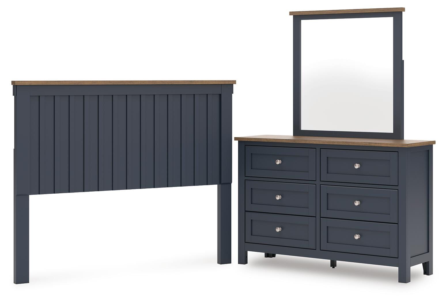 Landocken Panel Headboard, Dresser and Mirror