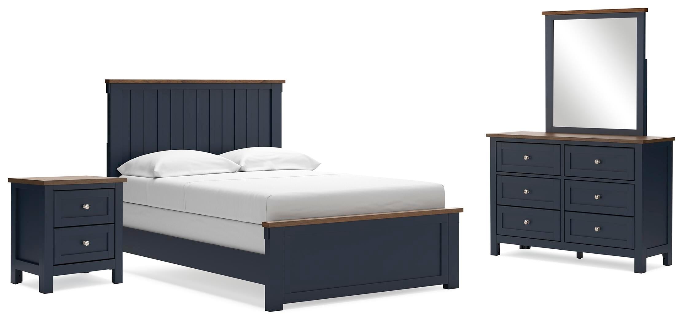 Landocken Panel Bed, Dresser, Mirror and Nightstand