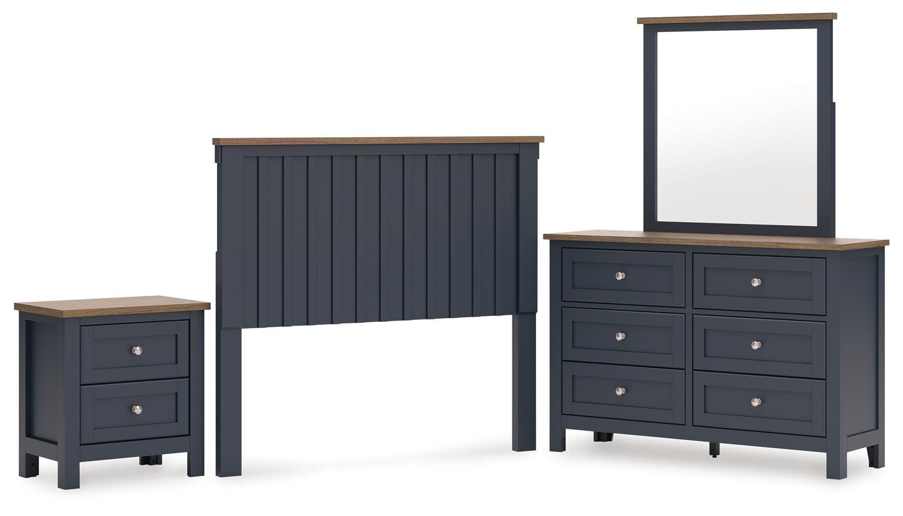 Landocken Panel Headboard, Dresser, Mirror and Nightstand