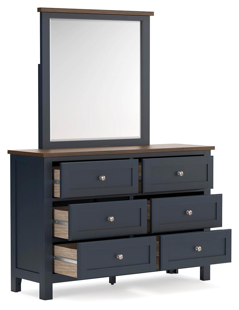 Landocken Panel Bed, Dresser, Mirror, Chest and Nightstand