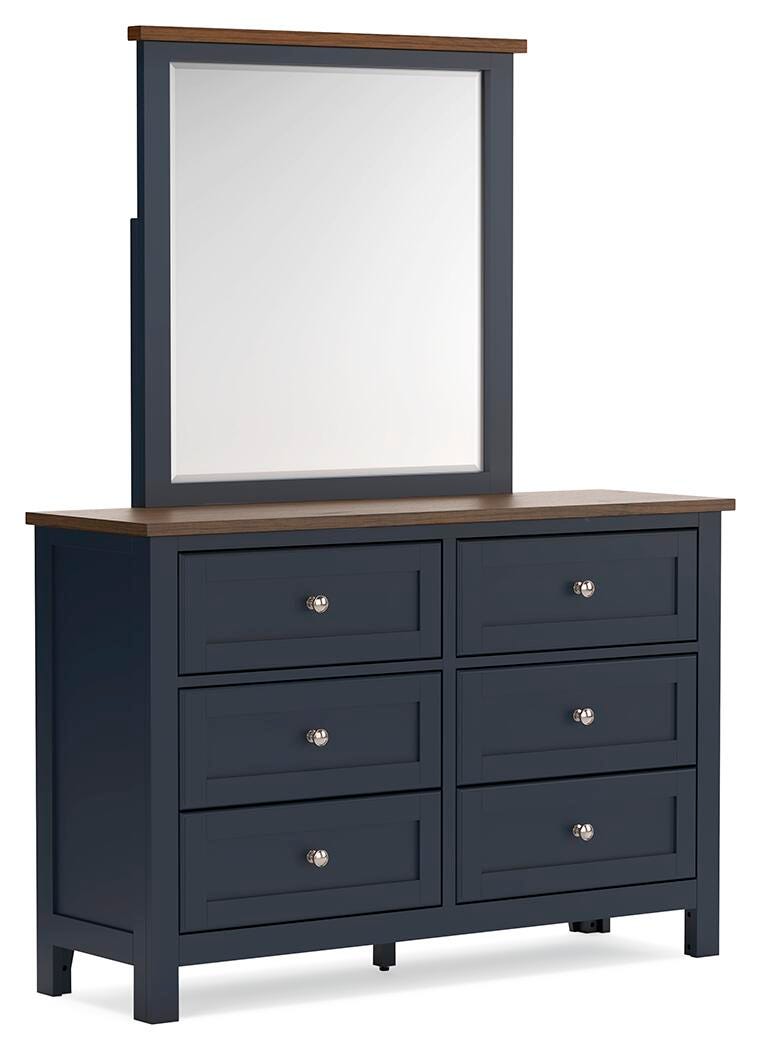 Landocken Panel Headboard, Dresser, Mirror, Chest and 2 Nightstands