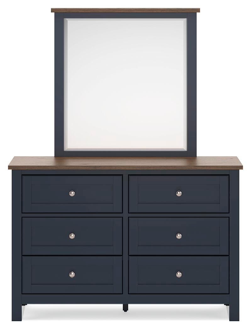 Landocken Panel Headboard, Dresser, Mirror, Chest and 2 Nightstands