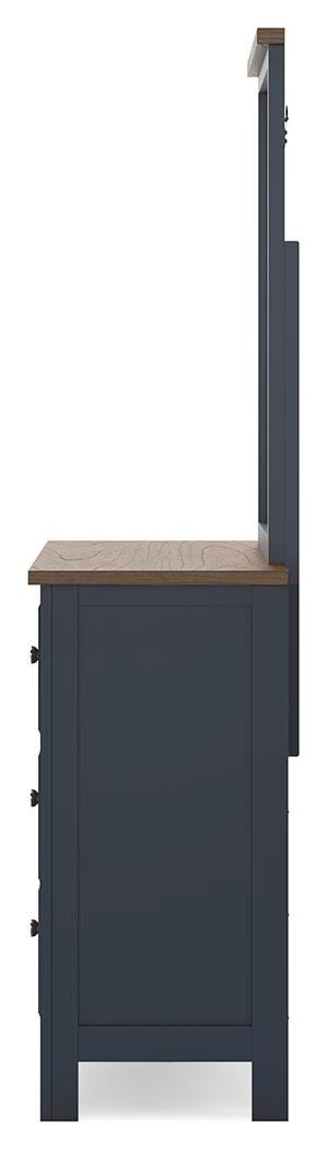 Landocken Panel Headboard, Dresser, Mirror, Chest and 2 Nightstands