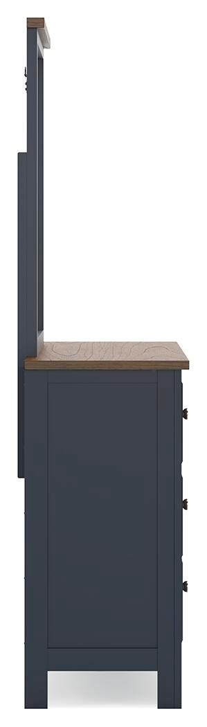 Landocken Panel Bed, Dresser, Mirror and Chest