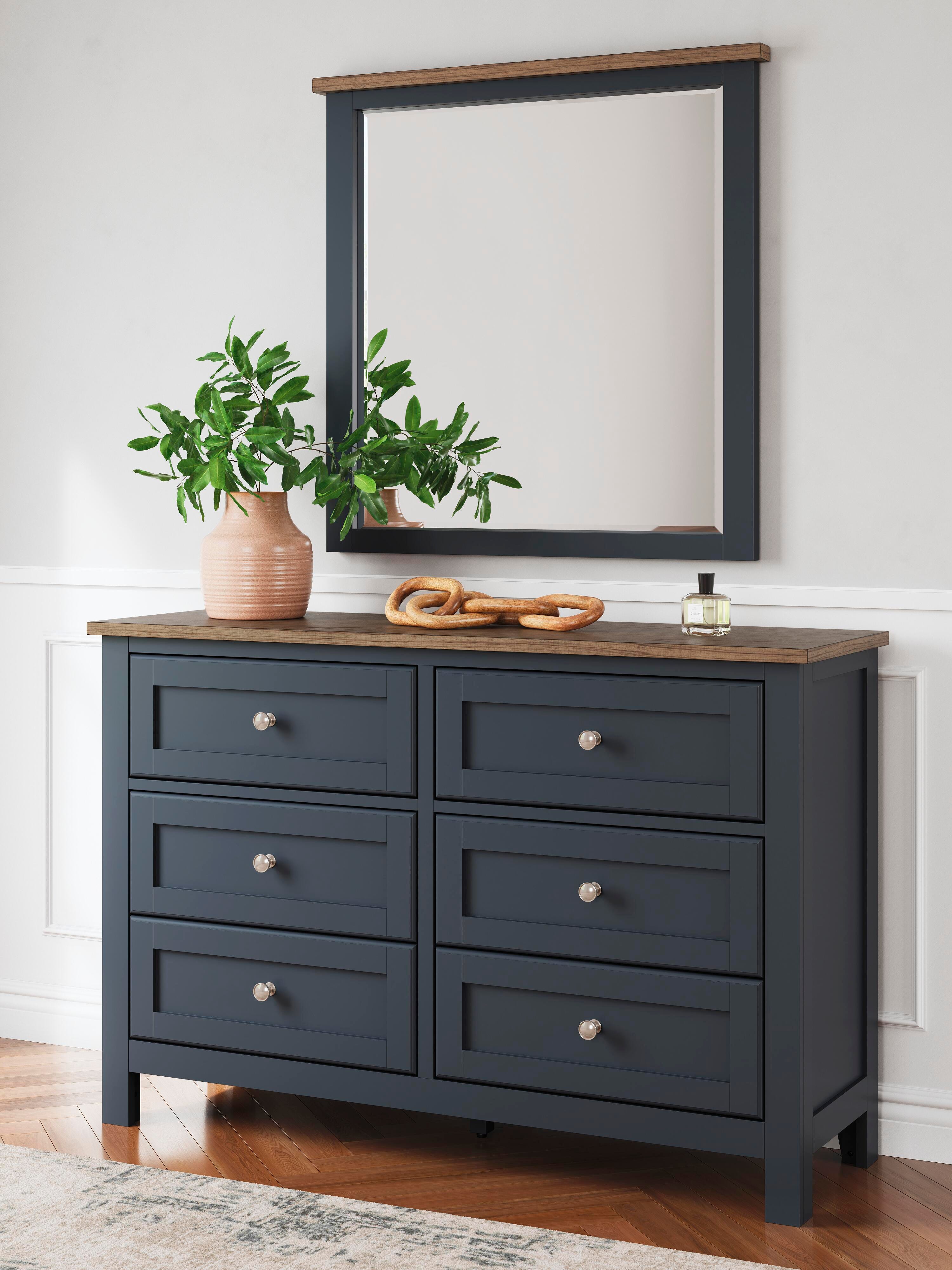 Landocken Panel Headboard, Dresser and Mirror