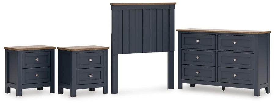 Landocken Panel Headboard, Dresser and 2 Nightstands