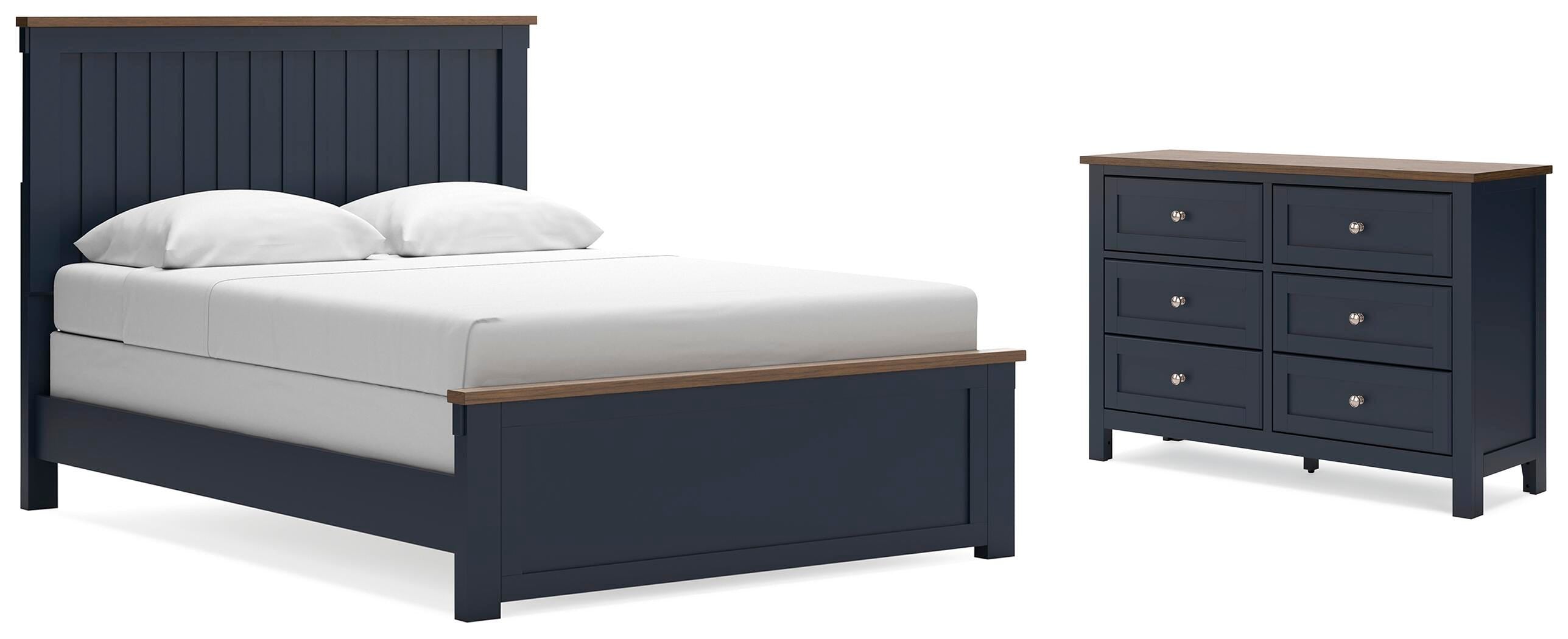 Landocken Panel Bed and Dresser