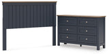 Landocken Panel Headboard and Dresser