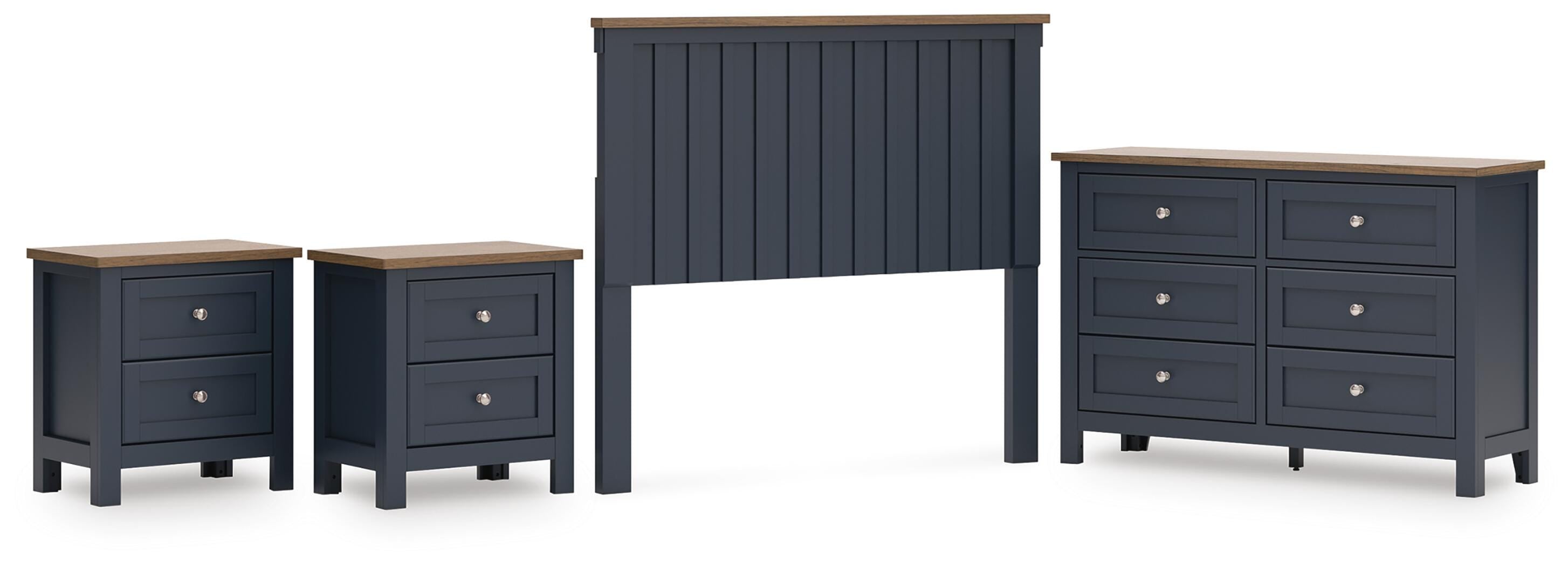 Landocken Panel Headboard, Dresser and 2 Nightstands