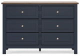 Landocken Panel Headboard, Dresser and 2 Nightstands
