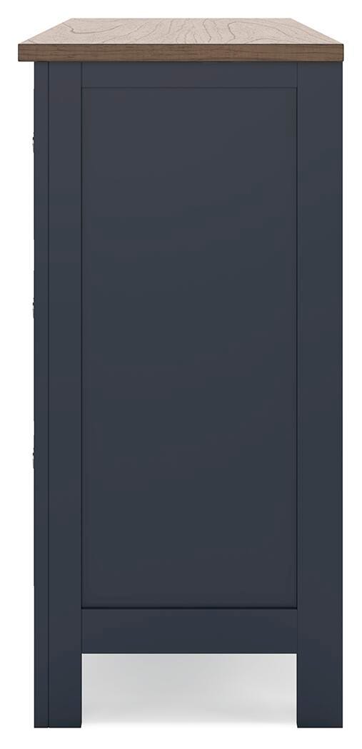 Landocken Panel Headboard, Dresser and 2 Nightstands