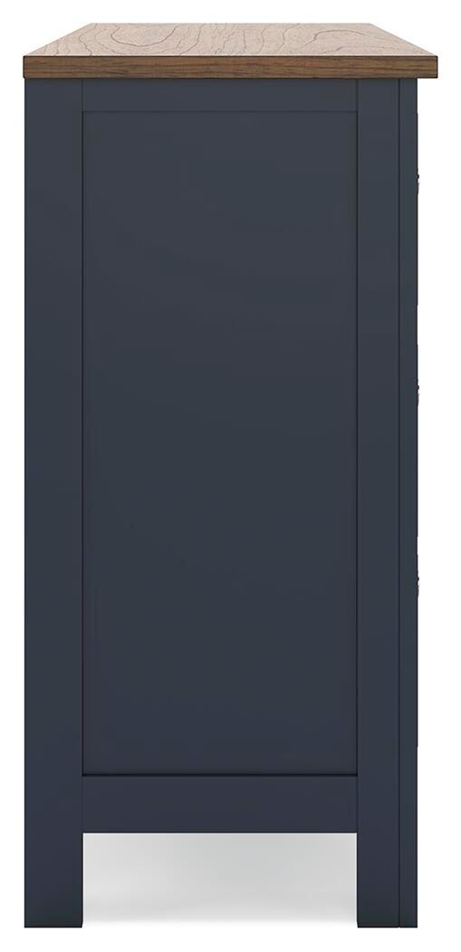 Landocken Panel Headboard, Dresser and 2 Nightstands