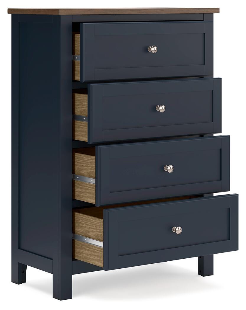 Landocken Panel Bed, Dresser, Mirror, Chest and 2 Nightstands