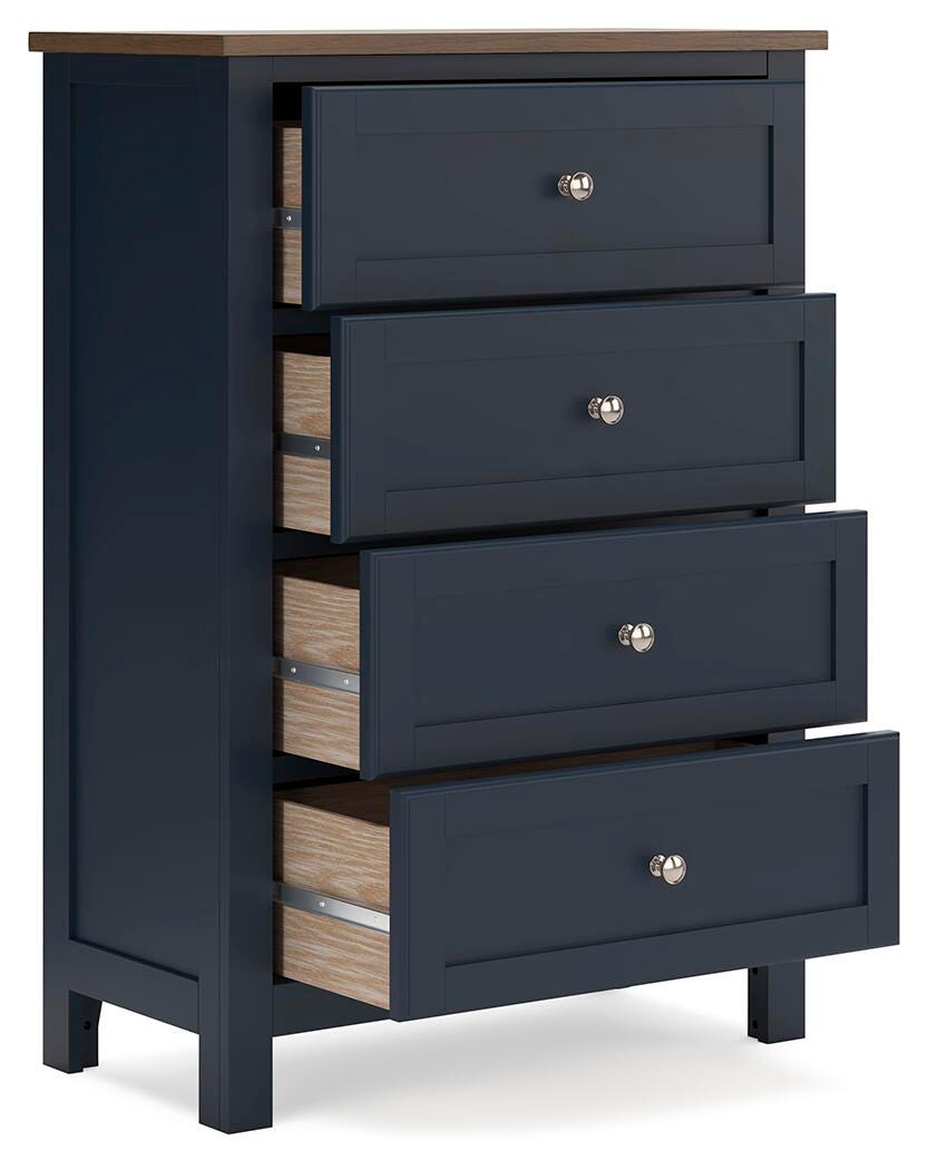Landocken Panel Headboard, Dresser, Mirror and Chest