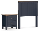 Landocken Panel Headboard and Nightstand