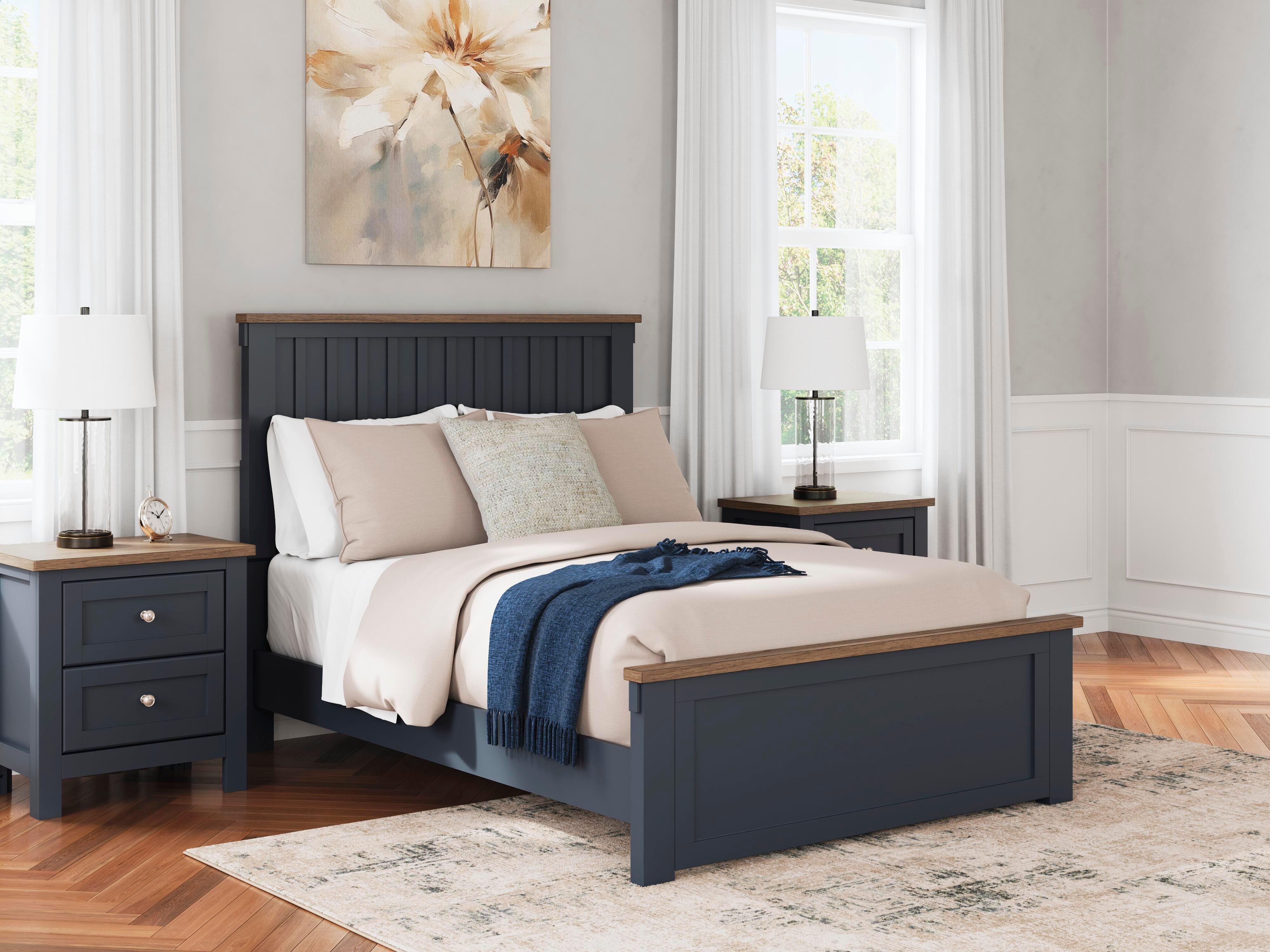 Landocken Panel Bed, Dresser, Mirror and Chest