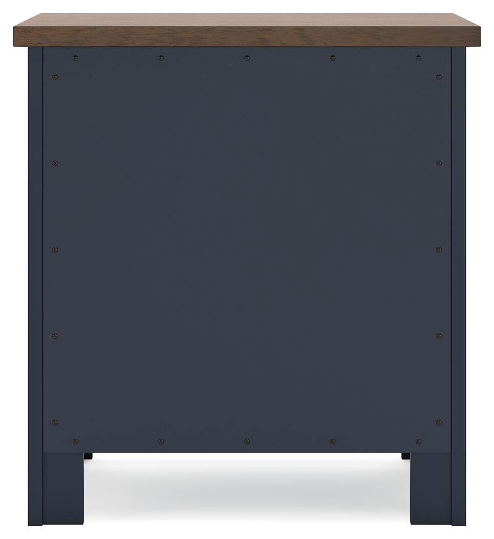 Landocken Panel Bed and 2 Nightstands