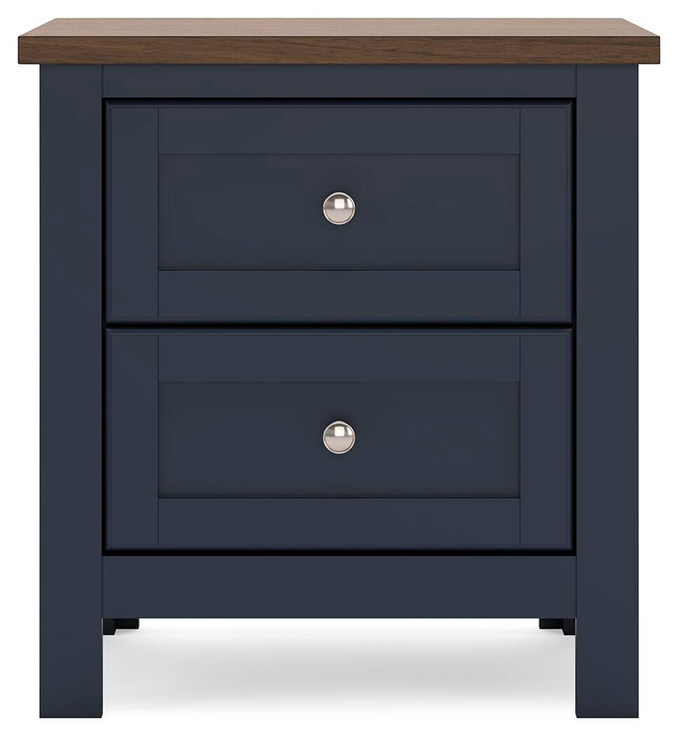 Landocken Panel Bed and 2 Nightstands