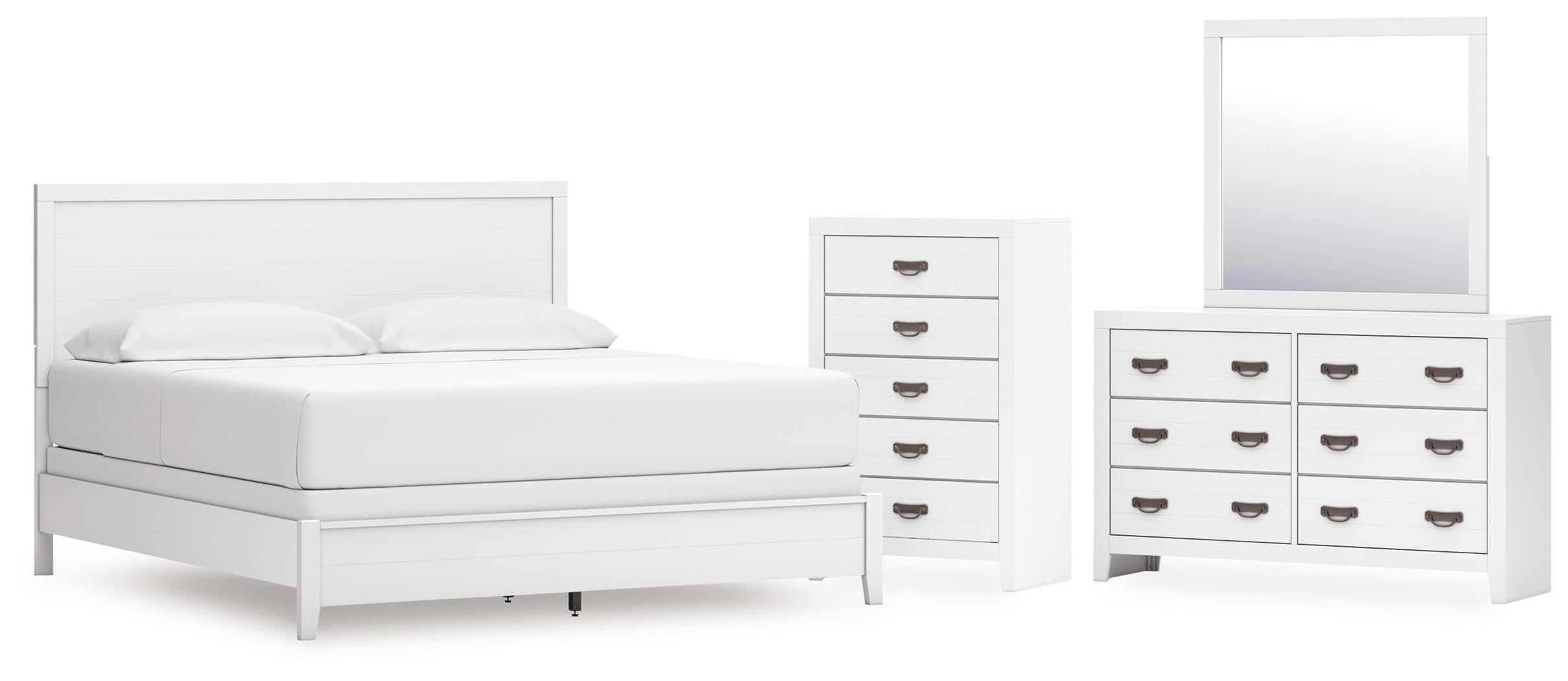 Binterglen Panel Bed, Dresser, Mirror and Chest