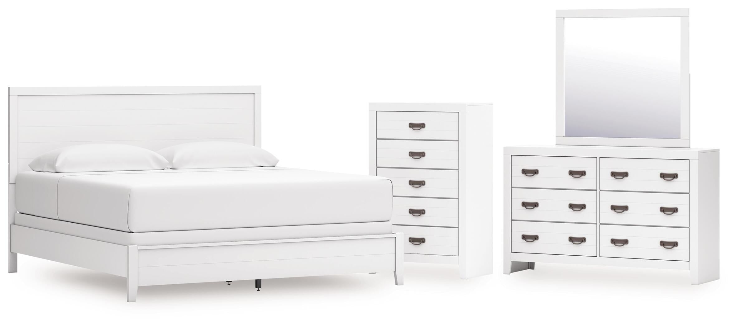 Binterglen Panel Bed, Dresser, Mirror and Chest