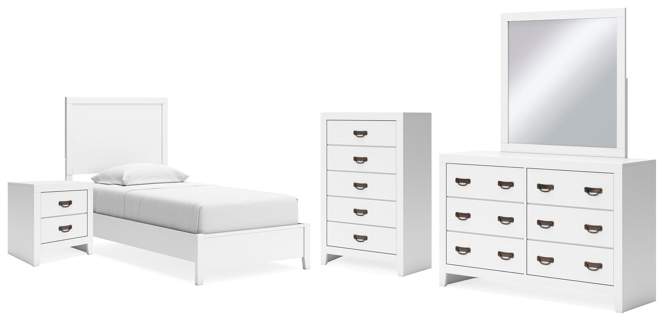 Binterglen Panel Bed, Dresser, Mirror, Chest and Nightstand