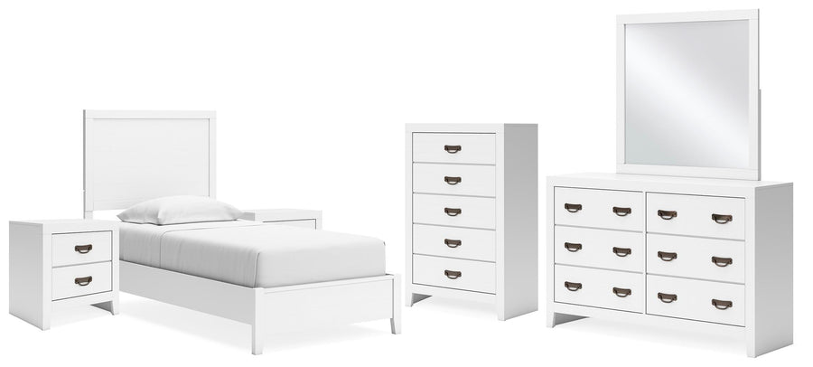 Binterglen Panel Bed, Dresser, Mirror, Chest and 2 Nightstands