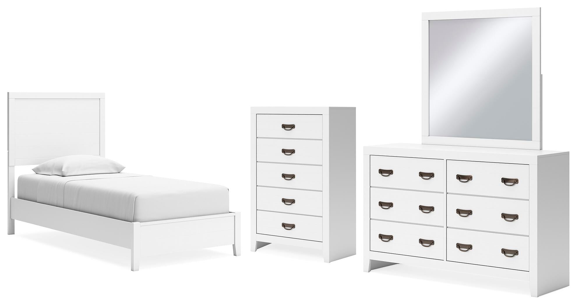 Binterglen Panel Bed, Dresser, Mirror and Chest