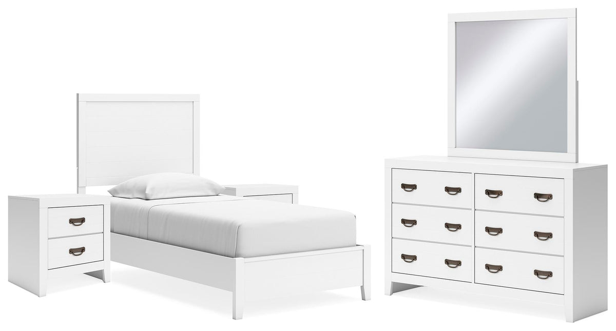 Binterglen Panel Bed, Dresser, Mirror and 2 Nightstands