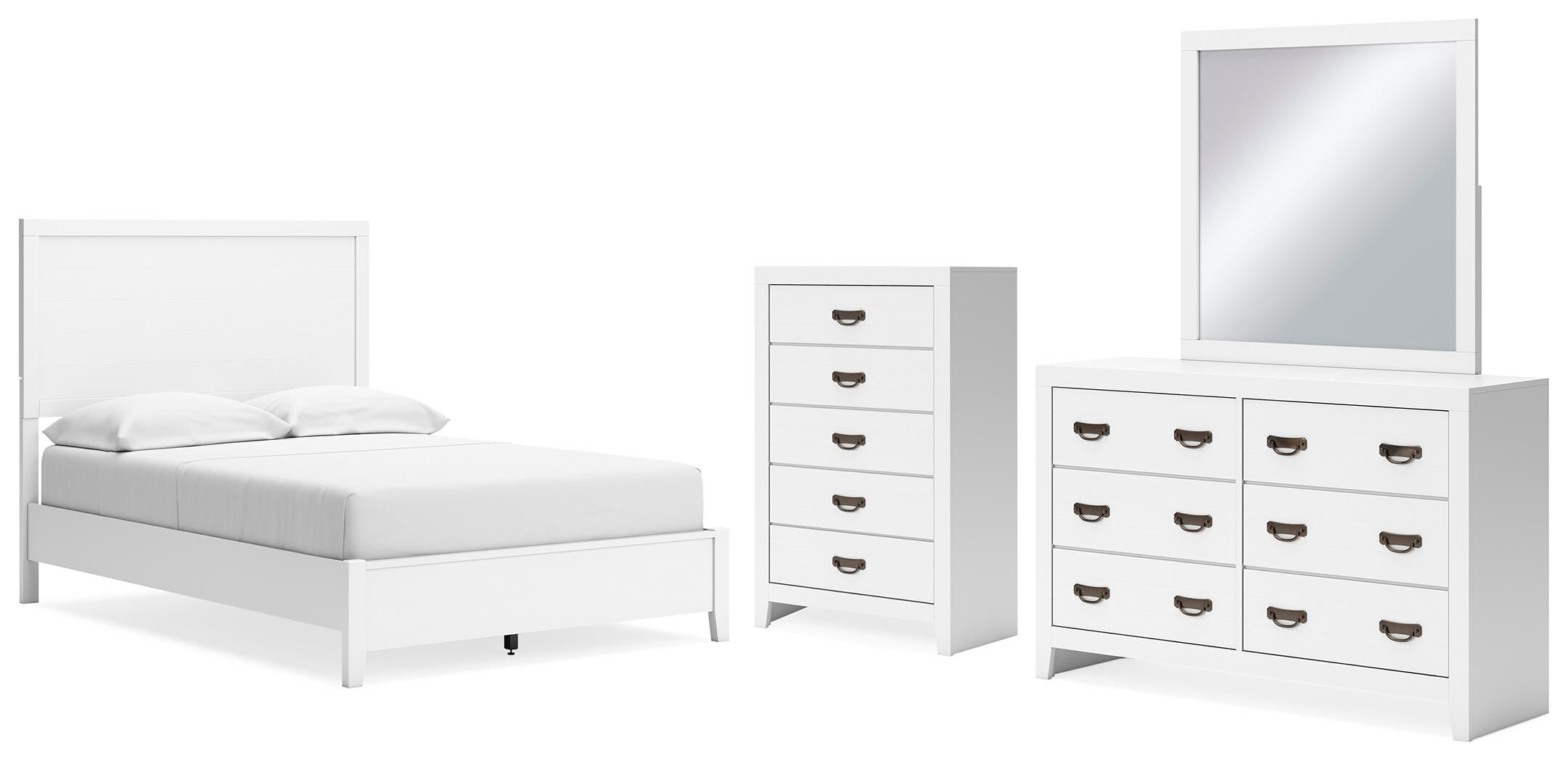 Binterglen Panel Bed, Dresser, Mirror and Chest