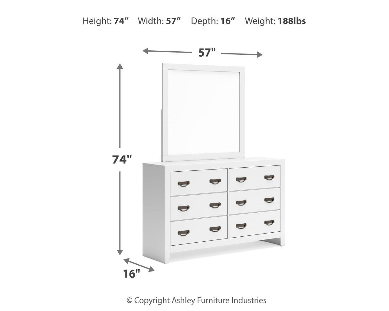 Binterglen Panel Bed, Dresser, Mirror and Chest