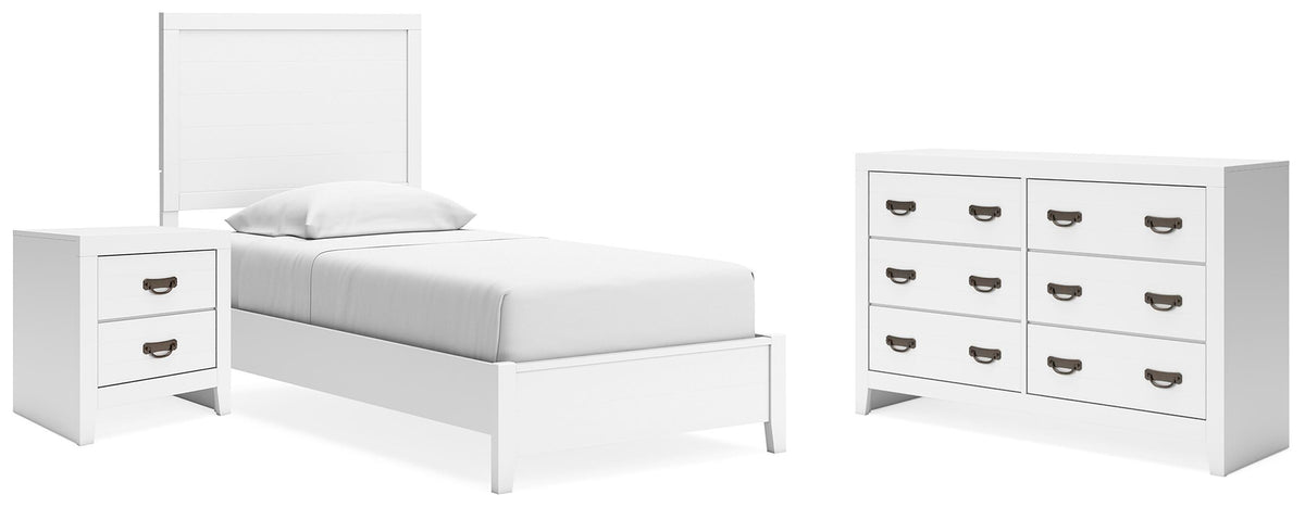 Binterglen Panel Bed with Dresser and Nightstand