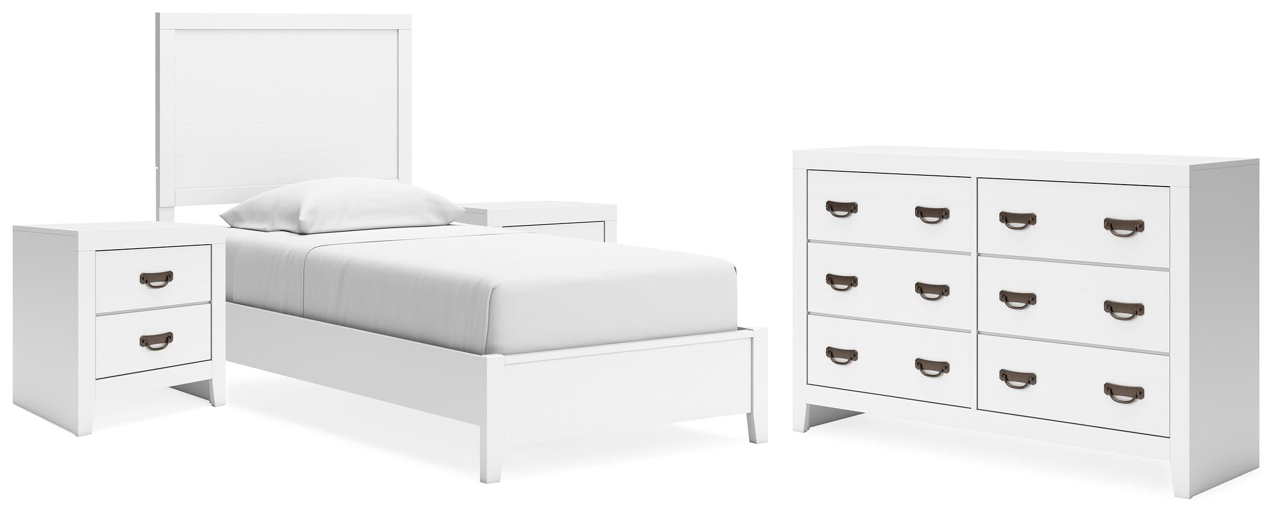 Binterglen Panel Bed, Dresser and 2 Nightstands