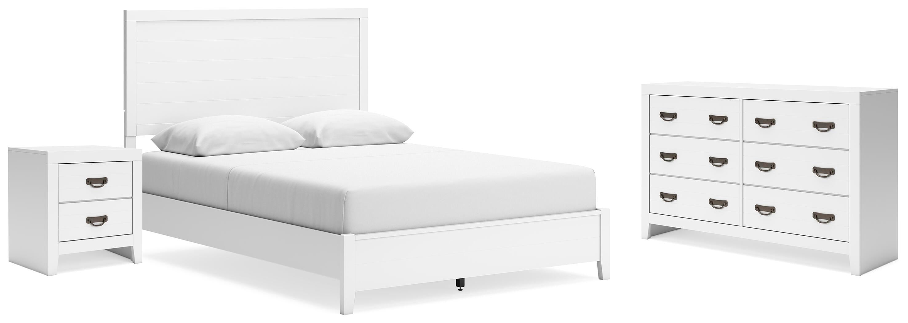 Binterglen Panel Bed with Dresser and Nightstand