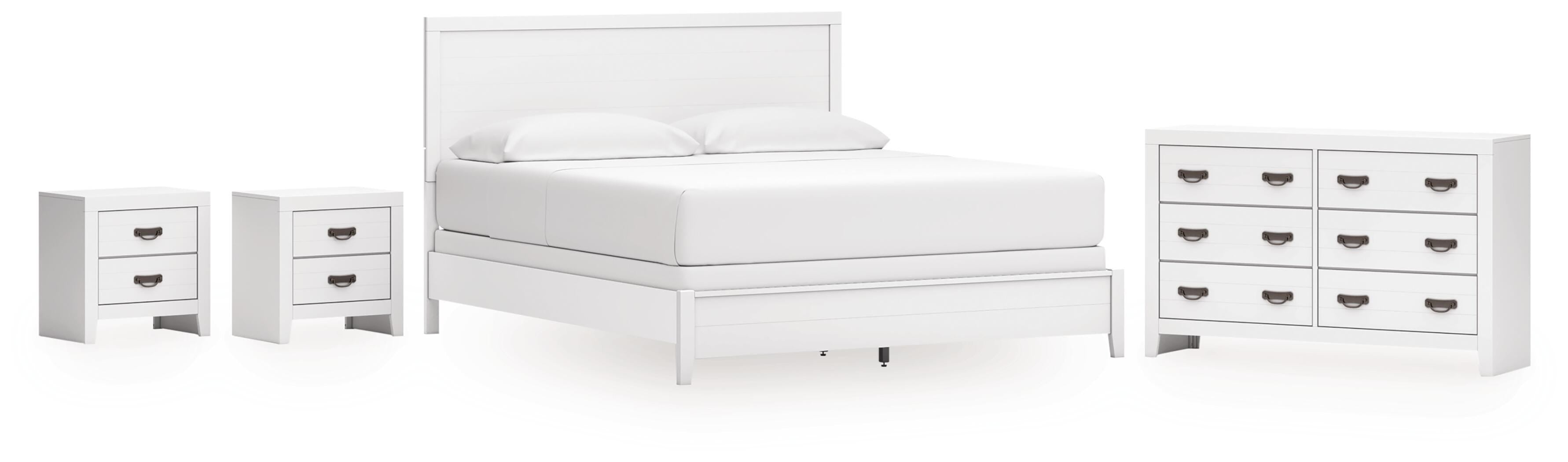 Binterglen Panel Bed, Dresser and 2 Nightstands