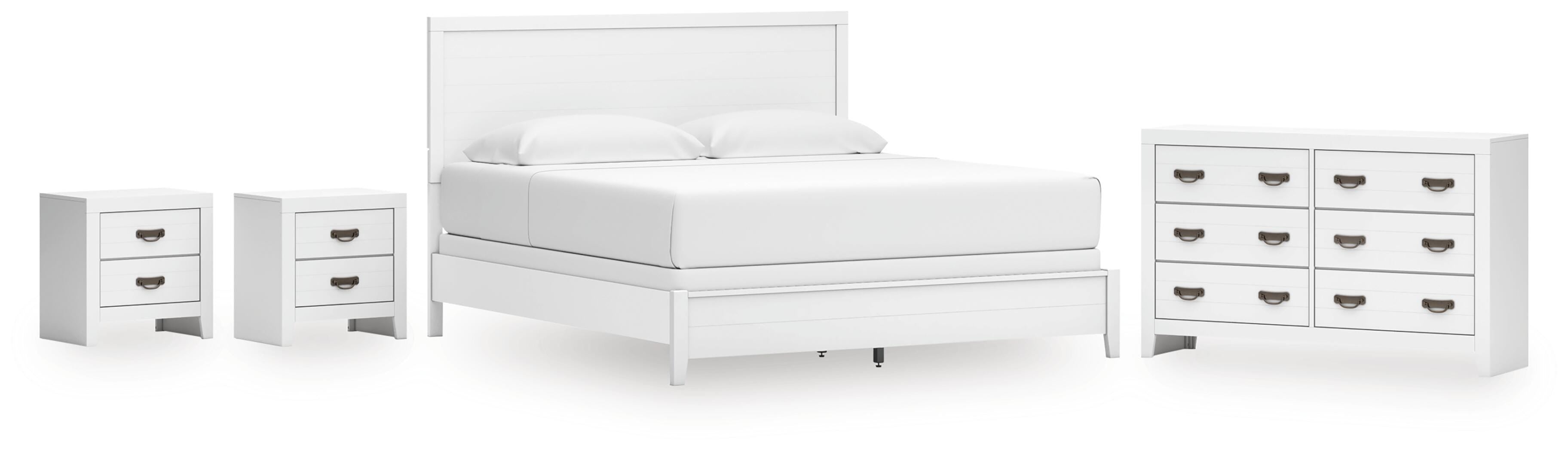 Binterglen Panel Bed, Dresser and 2 Nightstands