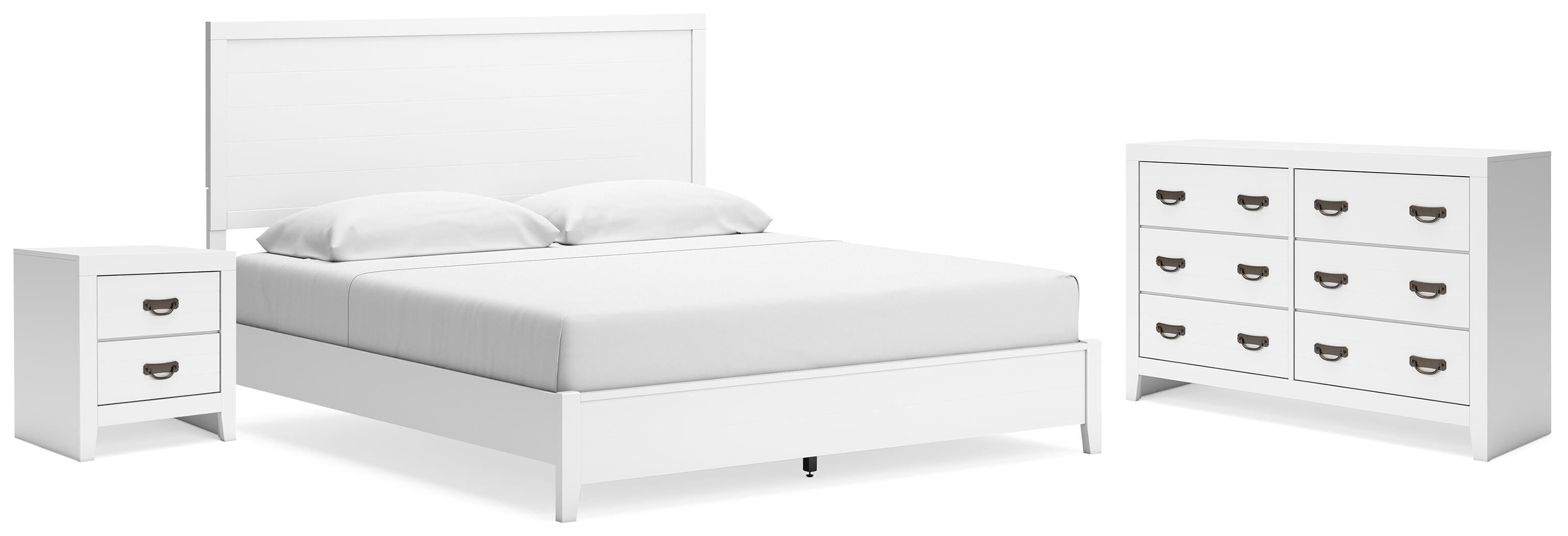 Binterglen Panel Bed with Dresser and Nightstand
