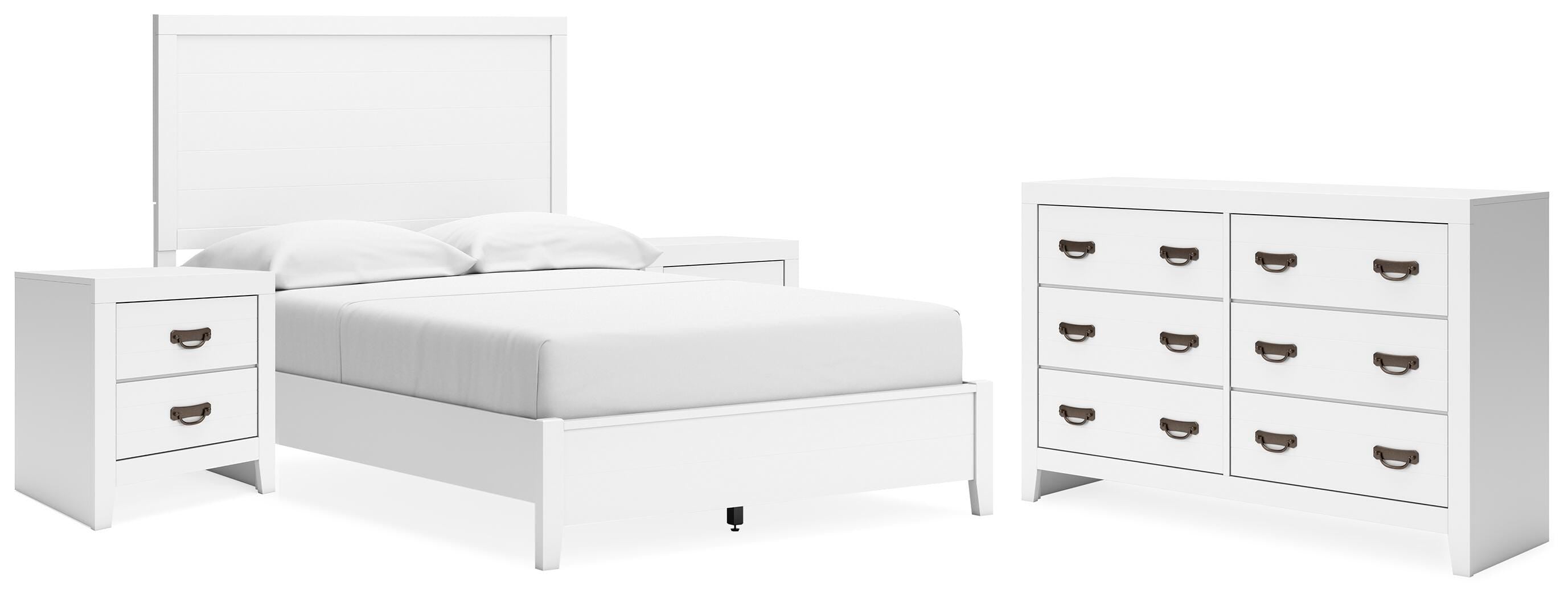 Binterglen Panel Bed, Dresser and 2 Nightstands