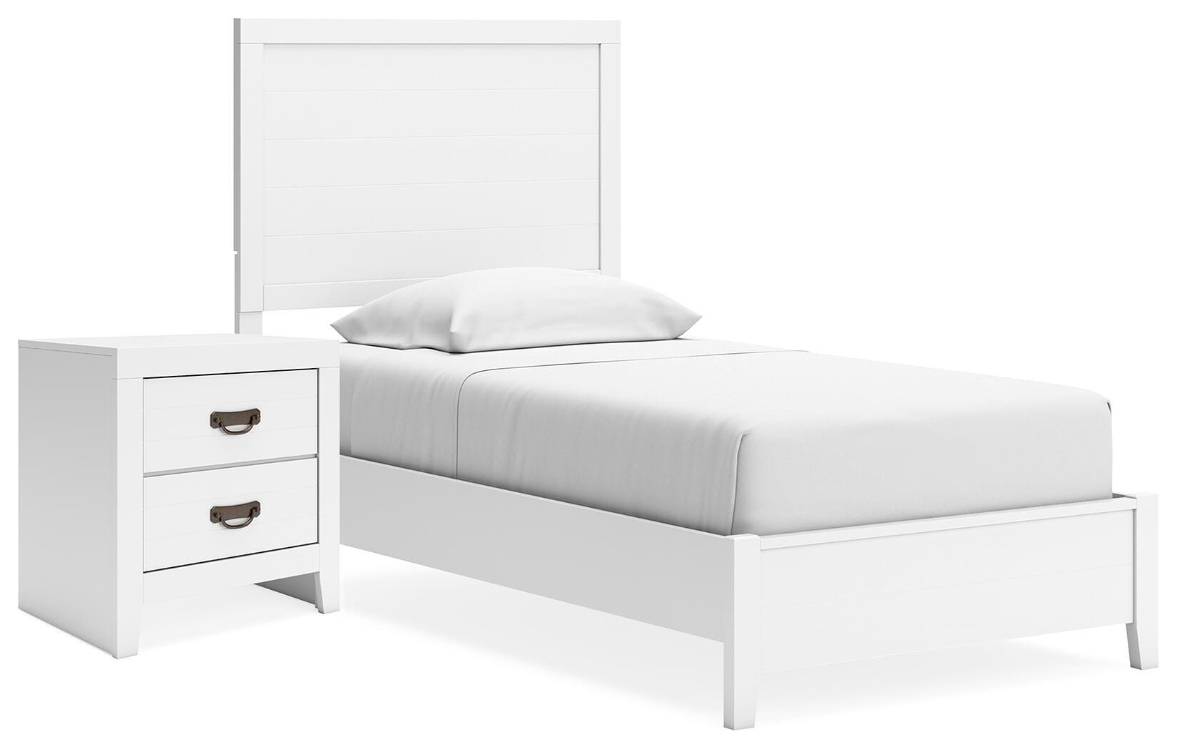 Binterglen Panel Bed and Nightstand