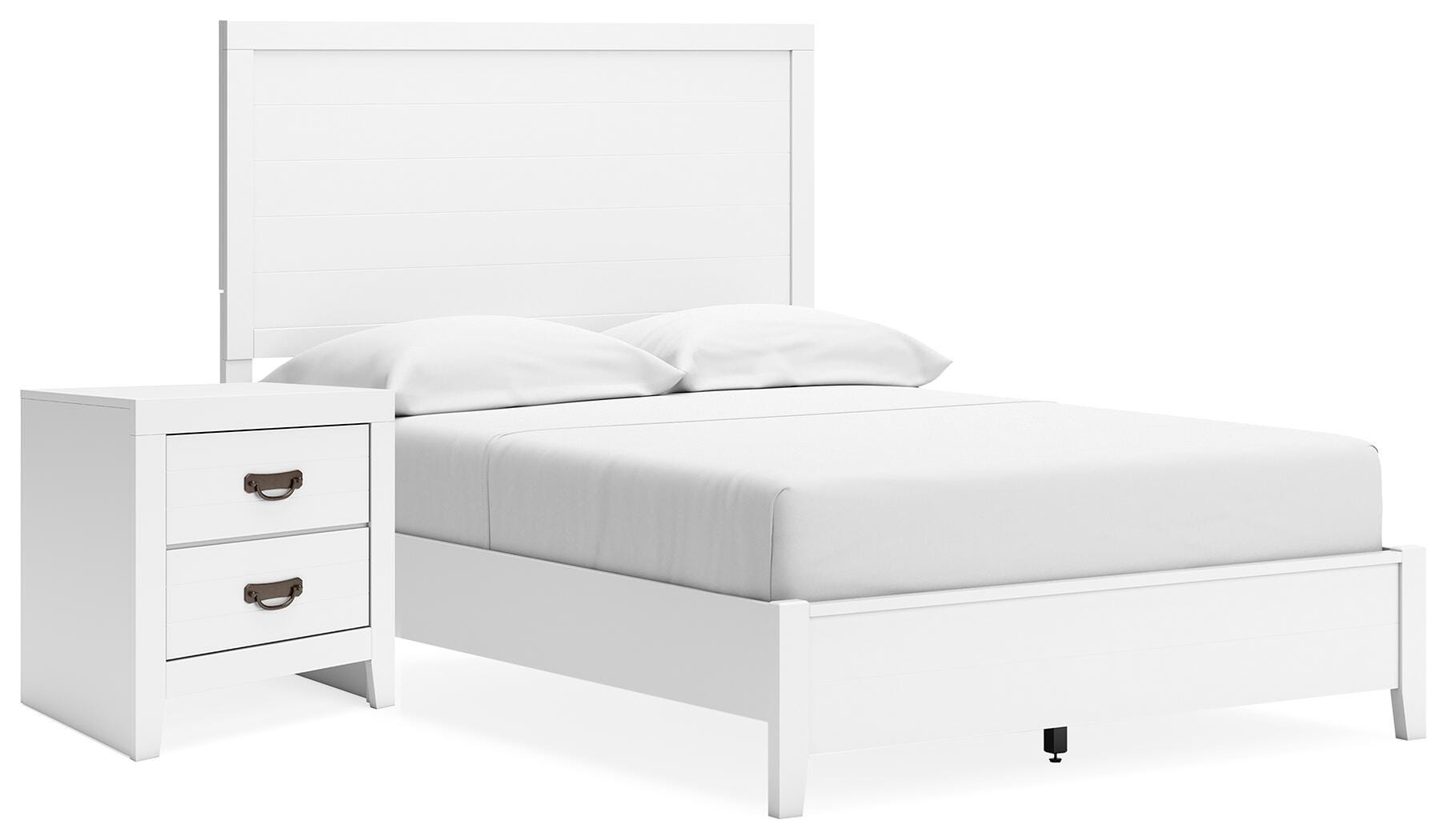 Binterglen Panel Bed and Nightstand