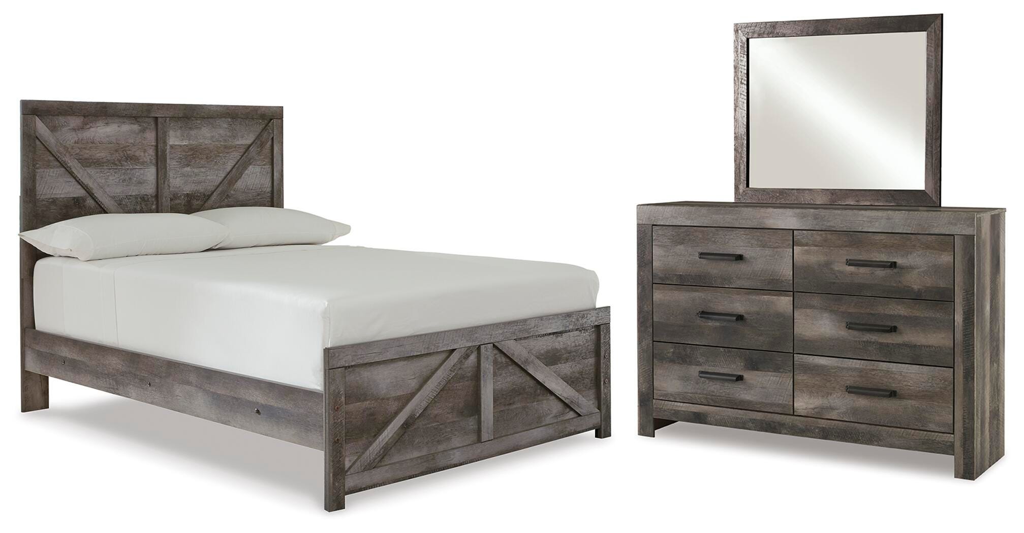 Wynnlow Panel Bed, Dresser and Mirror