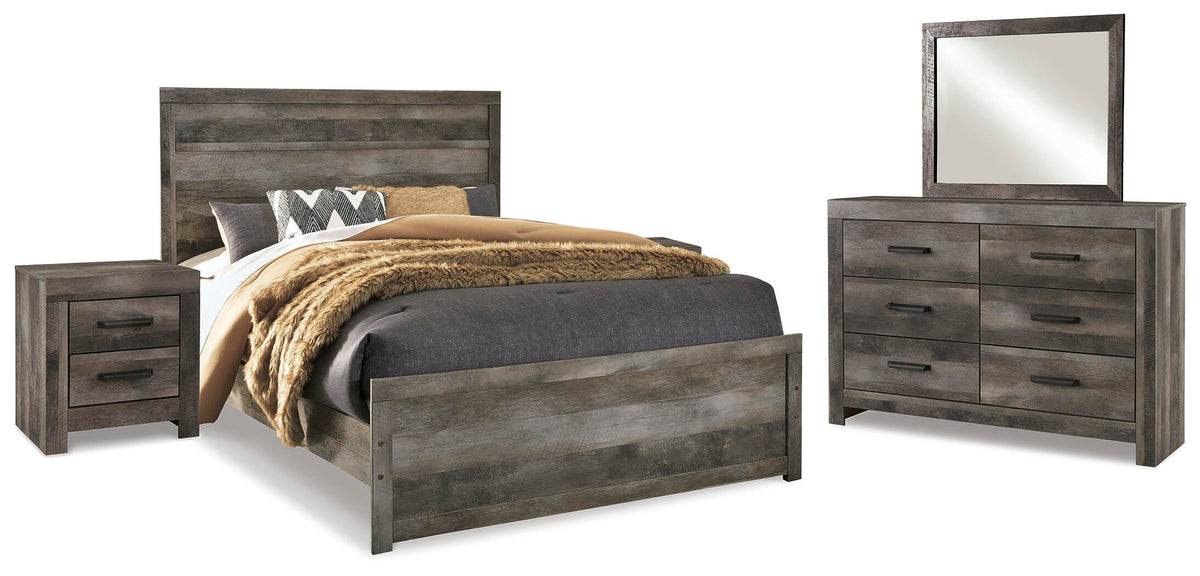 Wynnlow Panel Bed, Dresser, Mirror and 2 Nightstands
