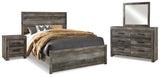 Wynnlow Panel Bed, Dresser, Mirror and 2 Nightstands