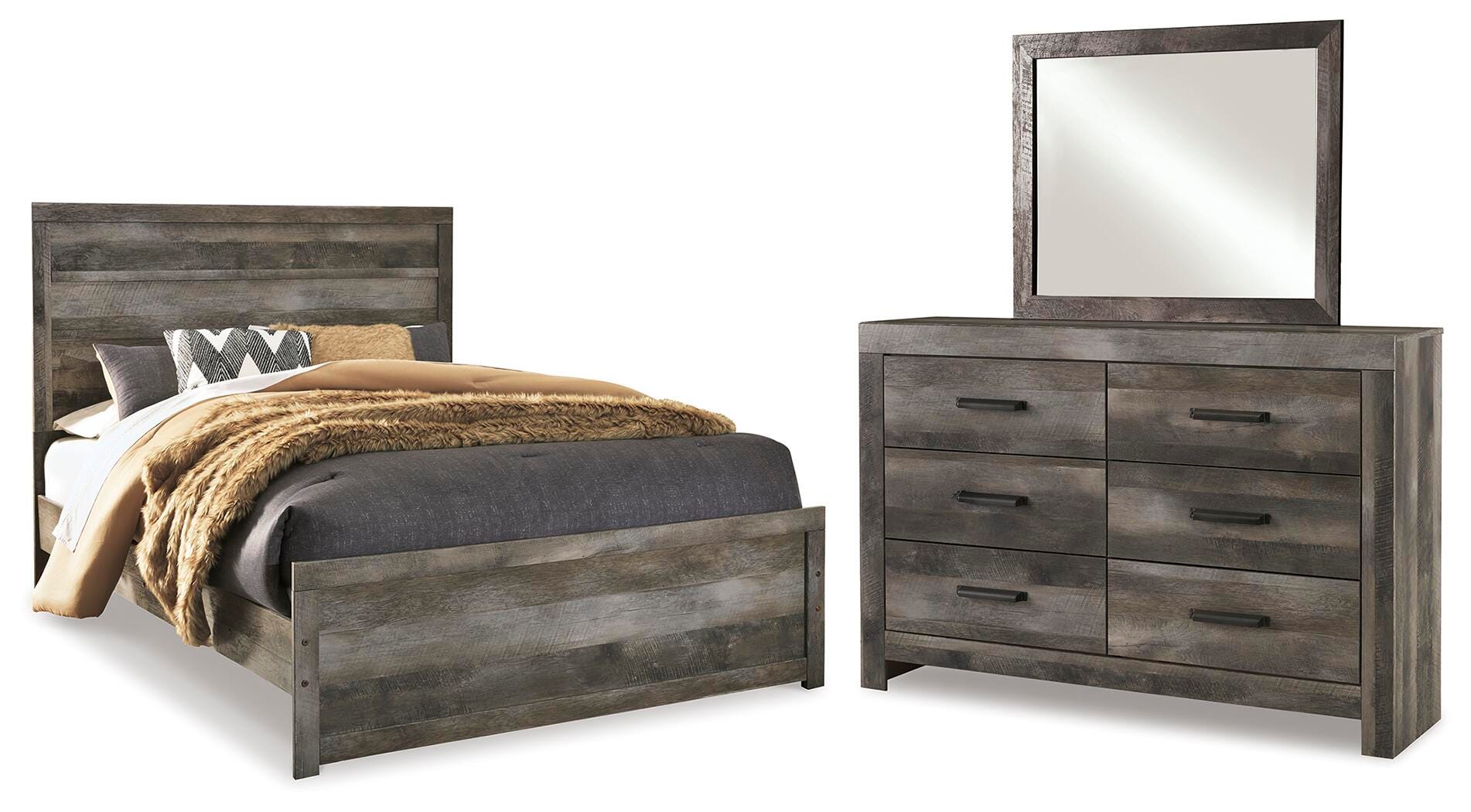 Wynnlow Panel Bed, Dresser and Mirror