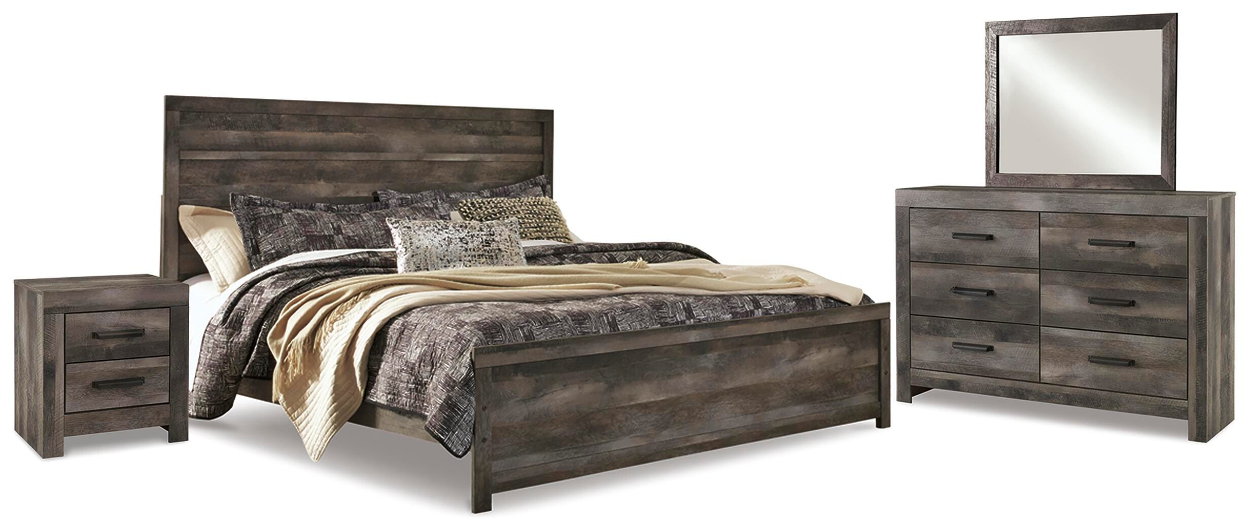 Wynnlow Panel Bed, Dresser, Mirror, and Nightstand